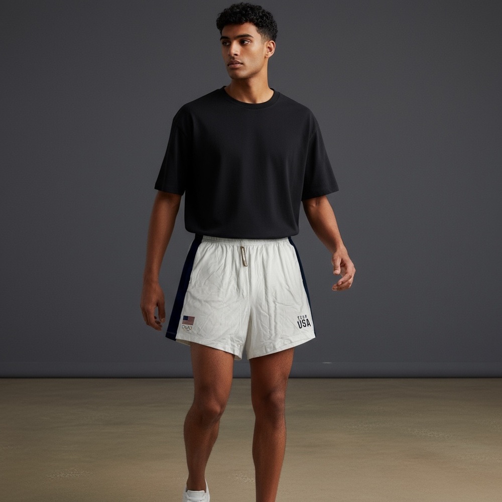 🇺🇸 SKIMS x Team USA Cotton Jersey Relaxed Shorts | XL | White | NWT